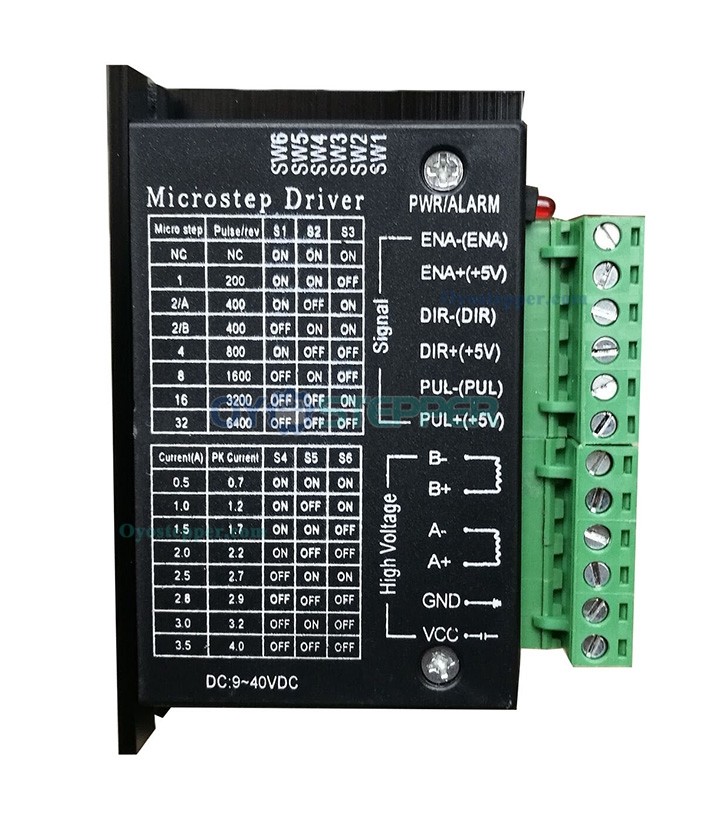Oukeda TB6600 Motor Driver Controller 2 Phase 9-40VDC 4A for NEMA 17, 23, 24 Stepper Motor